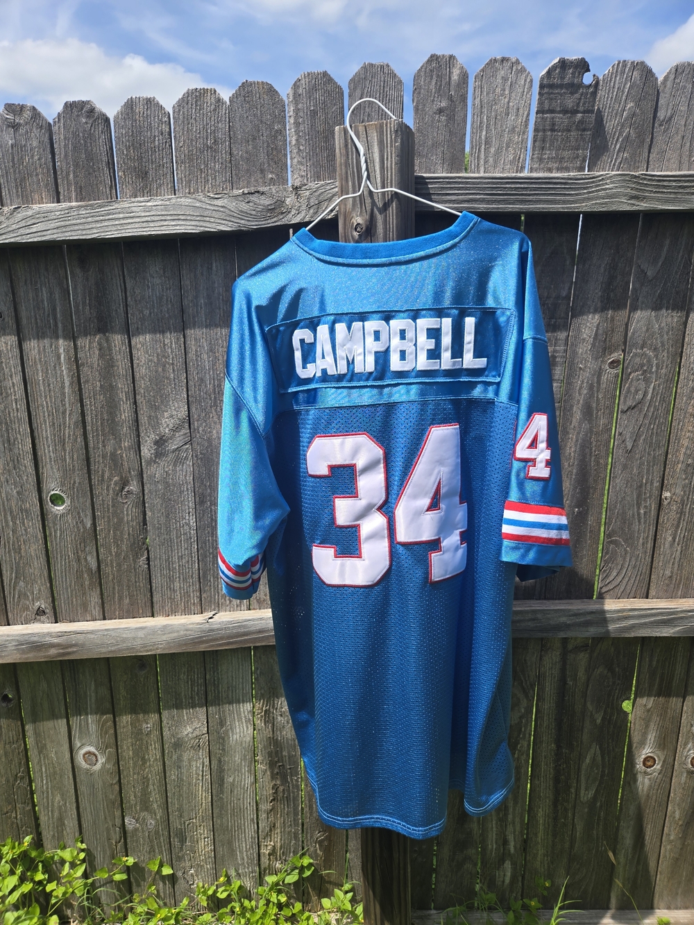 Campbell #34 Men’s Sky Blue Football Jersey